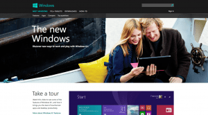 Microsoft Windows Website Minimalism Example